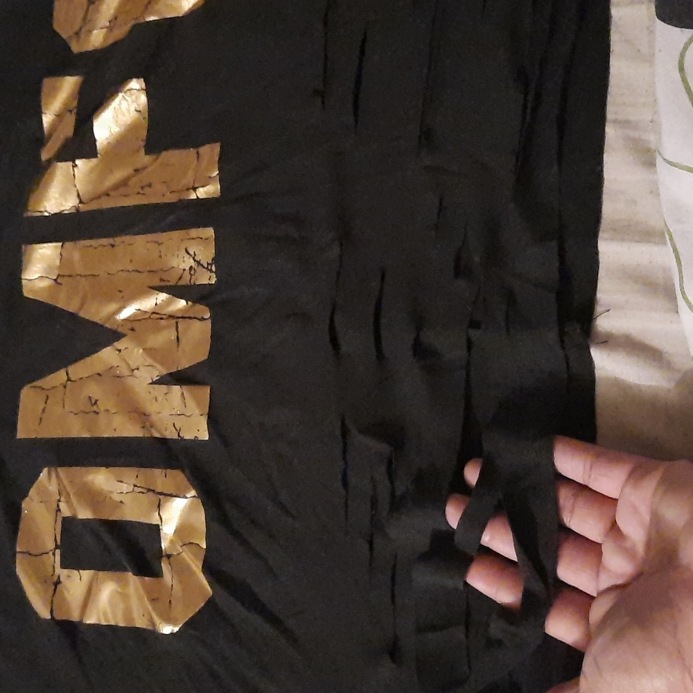 Crop Top OMFG Gold Lettered Plus Size 3XL - Picture 5 of 5
